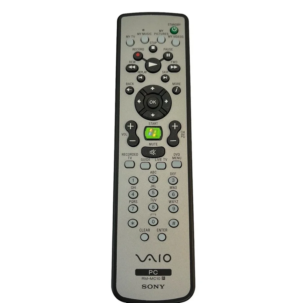 Sony Vaio PC Remote Control RM-MC10 RC6-IR Genuine OEM Black Silver Media Center